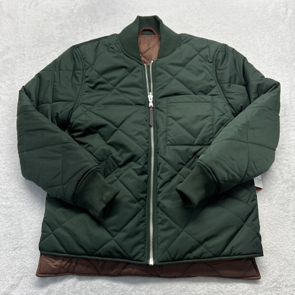 Robert Graham Green Long Sleeve Full Zip Reversible Jacket Mens S NWT $278